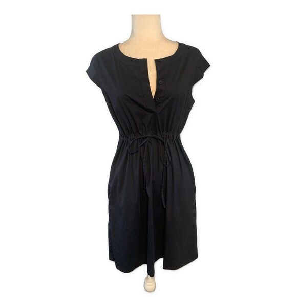 Theory Coop Barney’s Solid Midnight Blue Cap Sleeve Mini Dress Small - Picture 1 of 4
